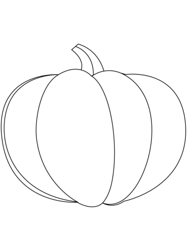 Pumpkin Vegetable  Coloring Page